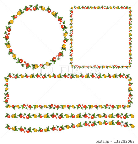 The  Christmas Bell Boarder Line for Holiday or celebration concept. 132282068