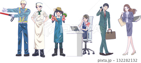 働く人々 132282132