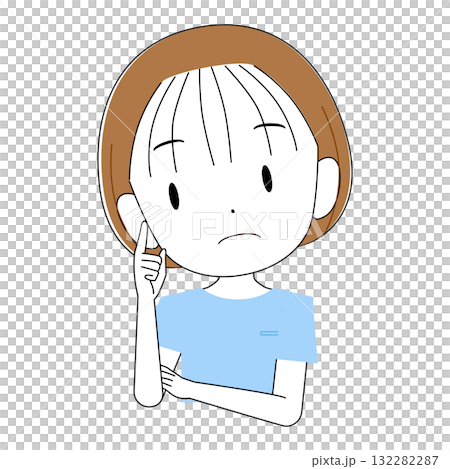 woman in thinking pose woman in thinking pose 132282287