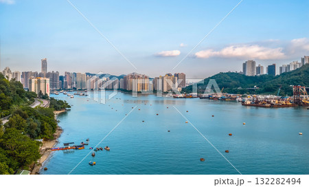 Oct 7 2025 Vibrant Waterfront Scene at Tsuen Wan Promenade Oct 7 2025 Vibrant Waterfront Scene at Tsuen Wan Promenade 132282494