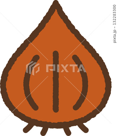 手書き風のアイコン　玉ねぎ 132283300