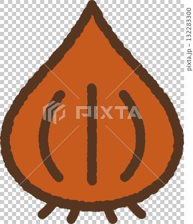 手書き風のアイコン　玉ねぎ 132283300