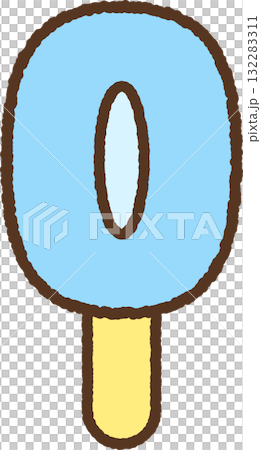 Hand-drawn icon: Soda-flavored ice cream Hand-drawn icon: Soda-flavored ice cream 132283311