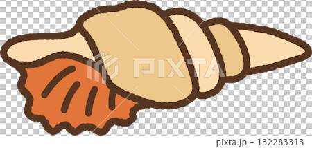 手繪圖示海螺殼 132283313