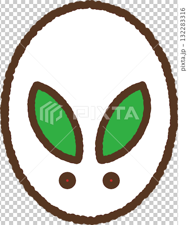 Hand-drawn icon: Japanese sweets snow rabbit 132283316