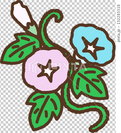 手繪圖標牽牛花 手繪圖標牽牛花 132283318