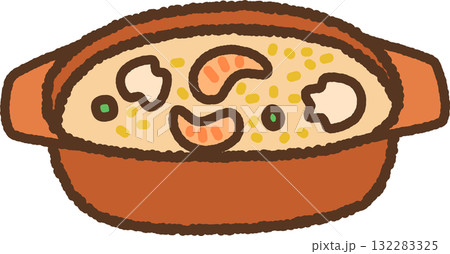 手書き風のアイコン　グラタン 132283325