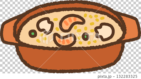 手書き風のアイコン　グラタン 132283325