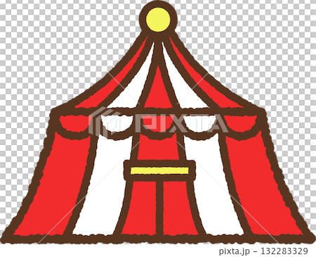 手繪圖示馬戲團帳篷 132283329