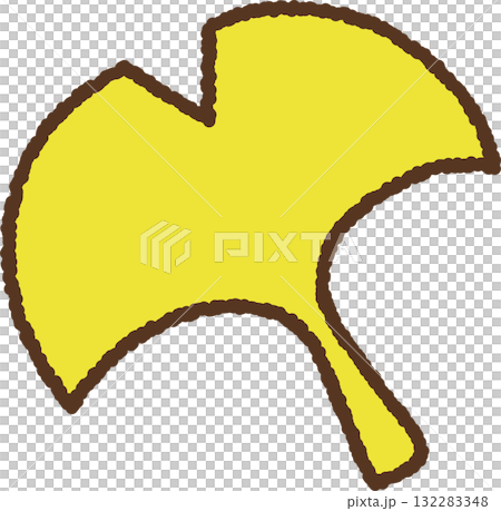 Hand-drawn single icon illustration: Ginkgo 132283348