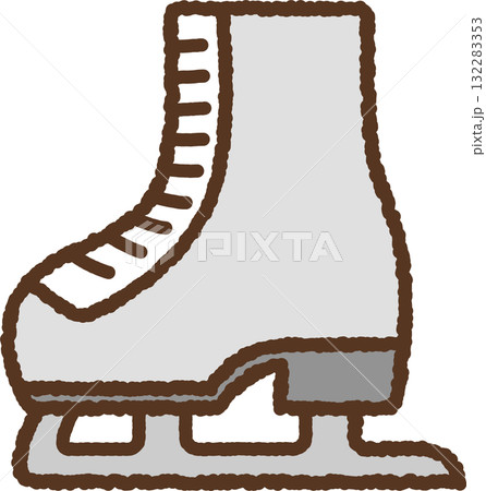 手書き風の単品アイコンイラスト　アイススケート 132283353