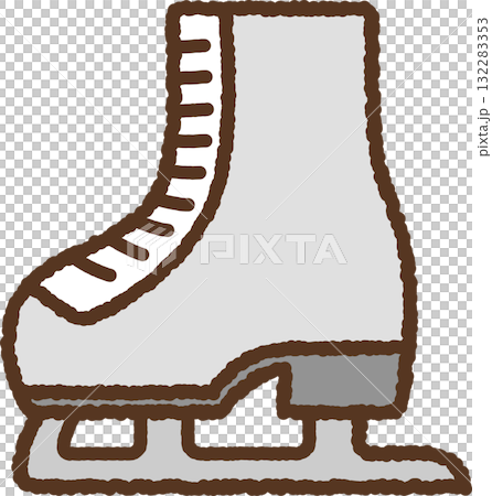 手繪單圖示插圖：滑冰 132283353