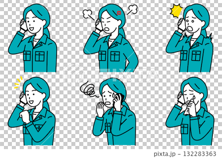 女工在智慧型手機上交談 女工在智慧型手機上交談 132283363