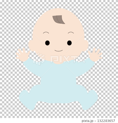 ニコニコしている赤ちゃん 132283657