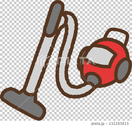 手繪單圖示插圖:吸塵器 手繪單圖示插圖:吸塵器 132283813