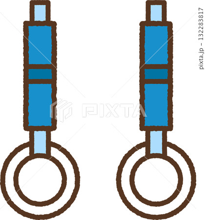 手書き風の単品アイコンイラスト　吊り革　競技 132283817