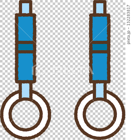 手書き風の単品アイコンイラスト　吊り革　競技 132283817