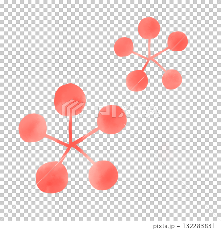 赤い水彩の抽象花 イラスト 赤い水彩の抽象花 イラスト 132283831
