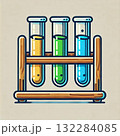 並ぶ試験管 132284085