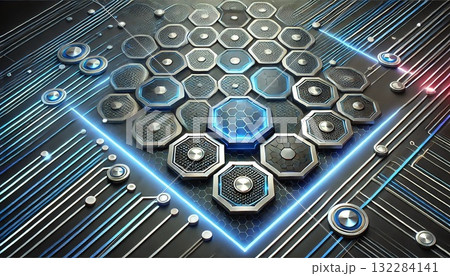サイバーデジタルネットワークイメージ背景 132284141