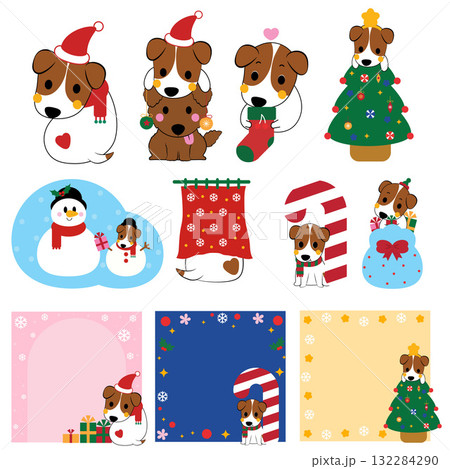 Cute Dog Christmas.eps 132284290