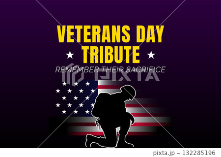 veterans day tribute remember their sacrifice poster 132285196