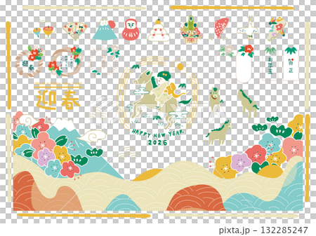 2026 New Year's illustration 132285247