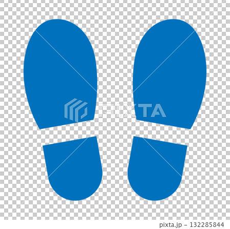 腳印 鞋印 剪影 Pict 圖示 藍色 132285844
