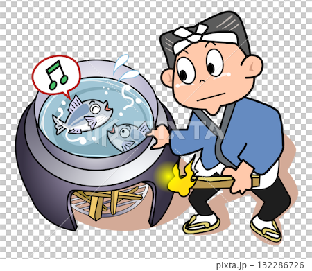 Proverb - Like playing in a kettle of fish 132286726