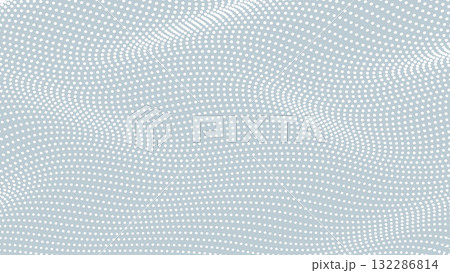 White dots create a mesmerizing pattern on a soft grey background for unique visual experience 132286814