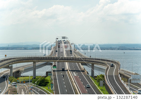 海ほたるからみたアクアライン 132287140