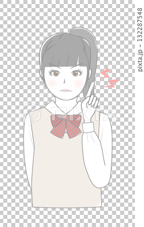 注意する女の子 132287548