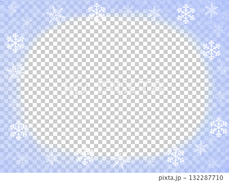 雪花和柔和的水彩淺藍色柔和的背景材質和框架 132287710