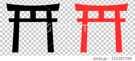 神社牌坊門圖標集 神社牌坊門圖標集 132287788