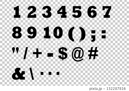 字母 3 數字黑色 132287816