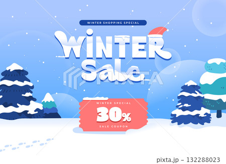 Winter Shopping Event Typography Template 132288023