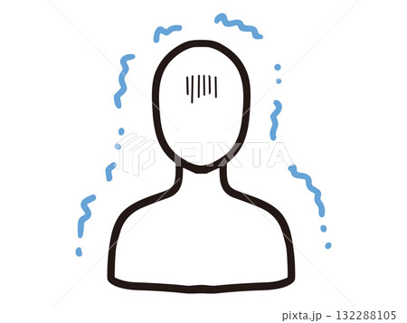 震えながら困っている人 132288105