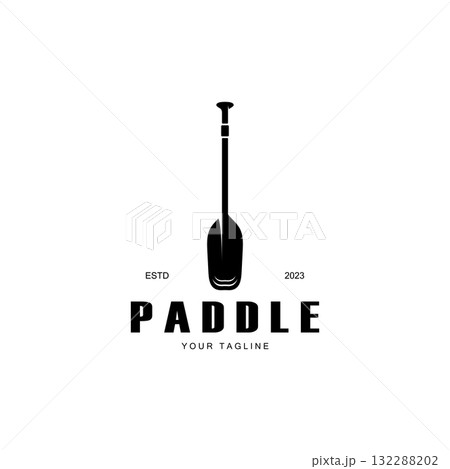 simple paddle logo,design for surfing,rafting,canoe,boat,surfing and rowing equipment business,vector simple paddle logo,design for surfing,rafting,canoe,boat,surfing and rowing equipment business,vector 132288202