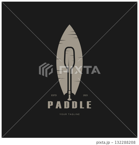 simple paddle logo,design for surfing,rafting,canoe,boat,surfing and rowing equipment business,vector simple paddle logo,design for surfing,rafting,canoe,boat,surfing and rowing equipment business,vector 132288208