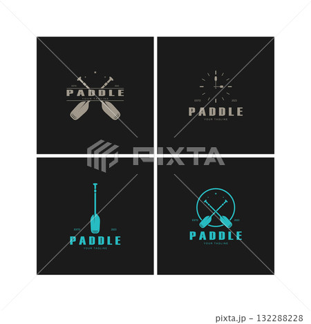 simple paddle logo,design for surfing,rafting,canoe,boat,surfing and rowing equipment business,vector simple paddle logo,design for surfing,rafting,canoe,boat,surfing and rowing equipment business,vector 132288228