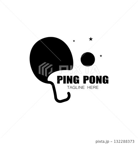 simple table tennis logo, ping pong creative logo template. sports games, clubs, tournaments and championships. vector 132288373
