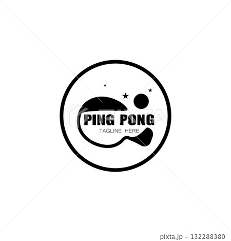 simple table tennis logo, ping pong creative logo template. sports games, clubs, tournaments and championships. vector simple table tennis logo, ping pong creative logo template. sports games, clubs, tournaments and championships. vector 132288380