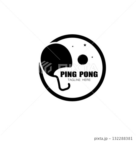 simple table tennis logo, ping pong creative logo template. sports games, clubs, tournaments and championships. vector simple table tennis logo, ping pong creative logo template. sports games, clubs, tournaments and championships. vector 132288381