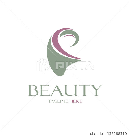 muslimah hijab logo template vector illustration design-vector 132288510