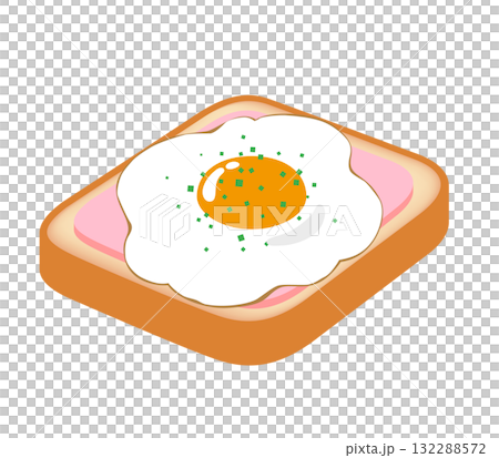 火腿和雞蛋吐司圖標 132288572