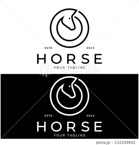 Chess strategy game logo with horse, king, pawn, minister and rook. Logo for chess tournament, chess team, chess championship, chess game application. Chess strategy game logo with horse, king, pawn, minister and rook. Logo for chess tournament, chess team, chess championship, chess game application. 132288602