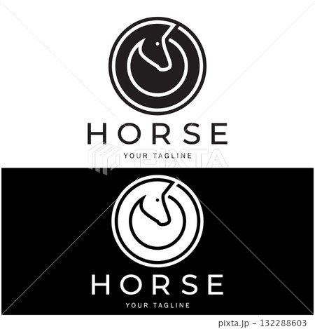Chess strategy game logo with horse, king, pawn, minister and rook. Logo for chess tournament, chess team, chess championship, chess game application. Chess strategy game logo with horse, king, pawn, minister and rook. Logo for chess tournament, chess team, chess championship, chess game application. 132288603