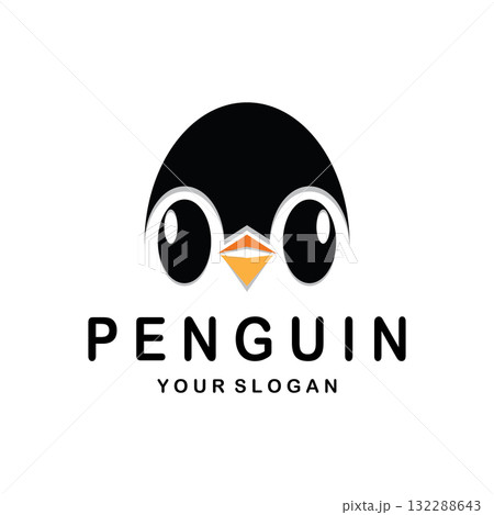 simple penguin logo design template illustration. simple penguin logo design template illustration. 132288643