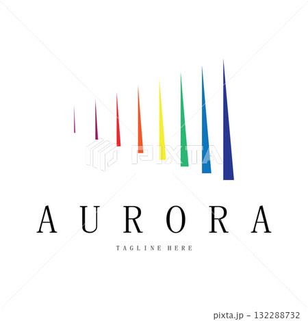 aurora logo design icon illustration vector template 132288732