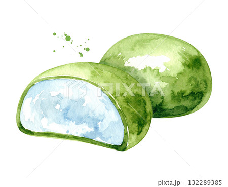 和菓子のイラスト素材 和菓子のイラスト素材 132289385